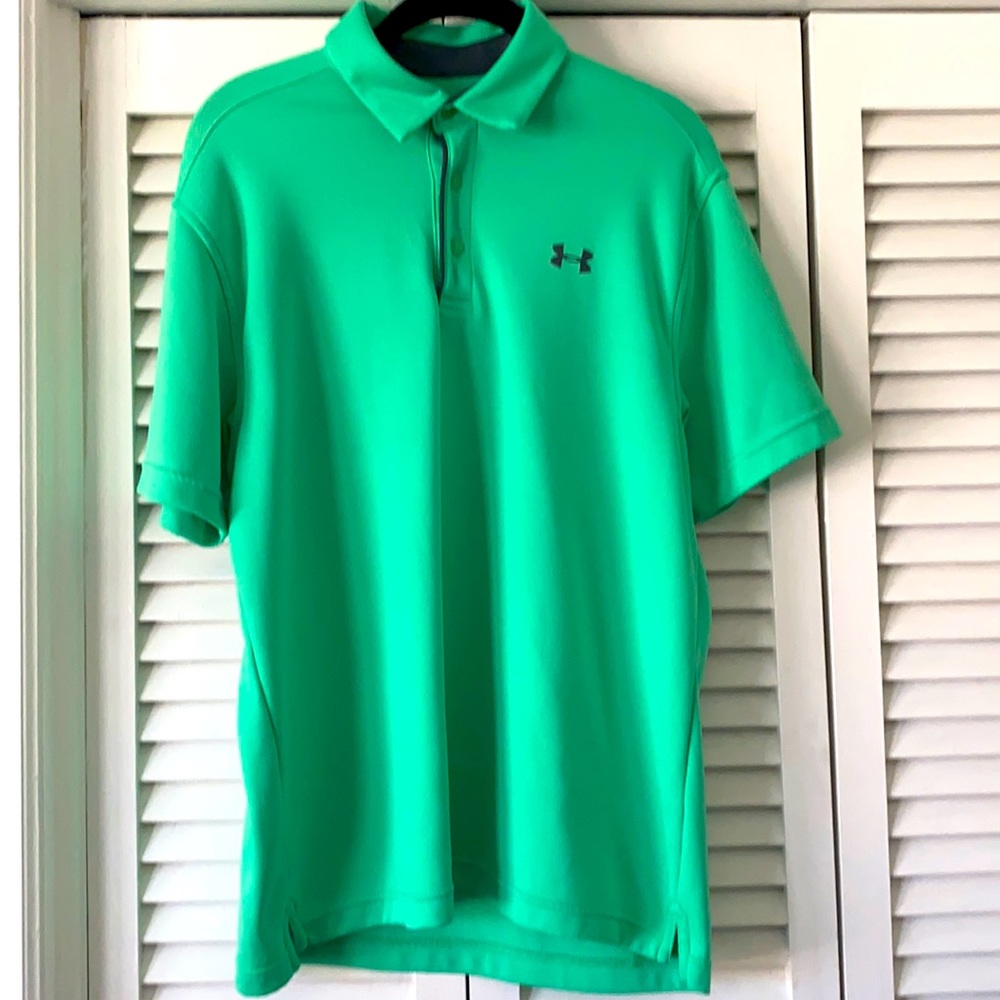 Men’s green polo size M from Under Armour.
